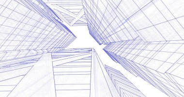 soyut mimari duvar kağıdı tasarımı, dijital konsept arkaplan