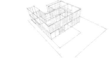 soyut mimari duvar kağıdı tasarımı, dijital konsept arkaplan