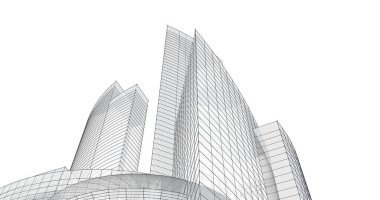 soyut mimari duvar kağıdı tasarımı, dijital konsept arkaplan