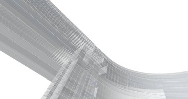 Mimari sanat konseptinde soyut çizgiler, minimum geometrik şekiller. 