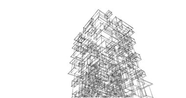 soyut mimari duvar kağıdı tasarımı, dijital konsept arkaplan