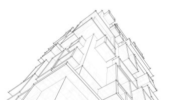 soyut mimari duvar kağıdı tasarımı, dijital konsept arkaplan