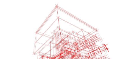 soyut mimari duvar kağıdı tasarımı, dijital konsept arkaplan