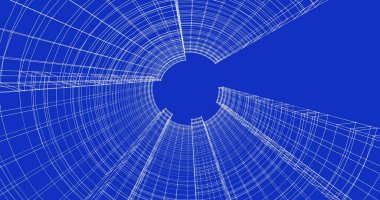 soyut mimari duvar kağıdı tasarımı, dijital konsept arkaplan