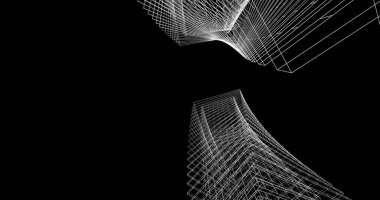 soyut mimari duvar kağıdı tasarımı, dijital konsept arkaplan