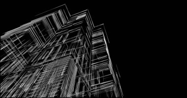 soyut mimari duvar kağıdı tasarımı, dijital konsept arkaplan