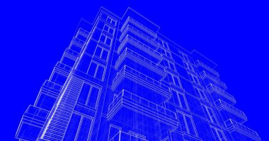 soyut mimari duvar kağıdı tasarımı, dijital konsept arkaplan