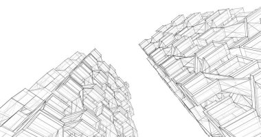 soyut mimari duvar kağıdı tasarımı, dijital konsept arkaplan