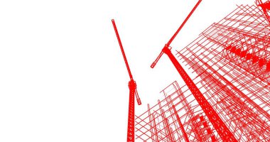 soyut mimari duvar kağıdı tasarımı, dijital konsept arkaplan