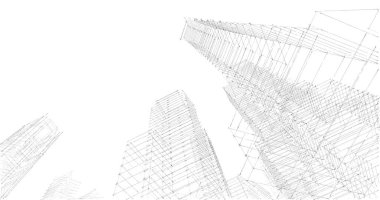 soyut mimari duvar kağıdı tasarımı, dijital konsept arkaplan