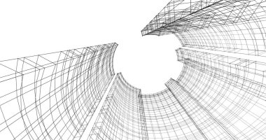 soyut mimari duvar kağıdı tasarımı, dijital konsept arkaplan