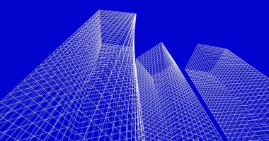 soyut mimari duvar kağıdı tasarımı, dijital konsept arkaplan