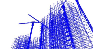 soyut mimari duvar kağıdı tasarımı, dijital konsept arkaplan