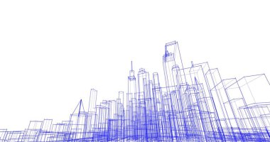 soyut mimari duvar kağıdı tasarımı, dijital konsept arkaplan