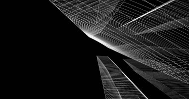 soyut mimari duvar kağıdı tasarımı, dijital konsept arkaplan