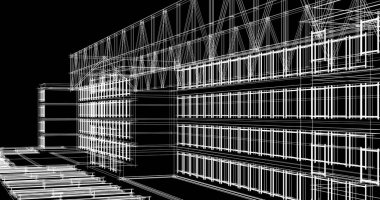 soyut mimari duvar kağıdı tasarımı, dijital konsept arkaplan