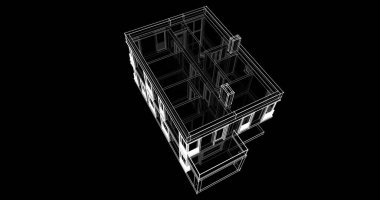 soyut mimari duvar kağıdı tasarımı, dijital konsept arkaplan