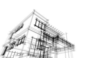 soyut mimari duvar kağıdı tasarımı, dijital konsept arkaplan