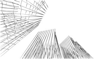 soyut mimari duvar kağıdı tasarımı, dijital konsept arkaplan