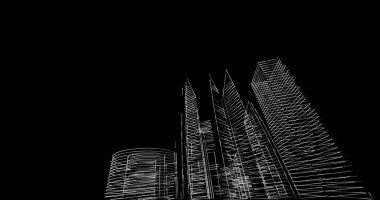 soyut mimari duvar kağıdı tasarımı, dijital konsept arkaplan