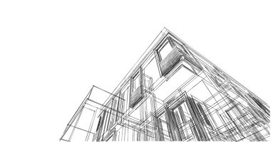 soyut mimari duvar kağıdı tasarımı, dijital konsept arkaplan