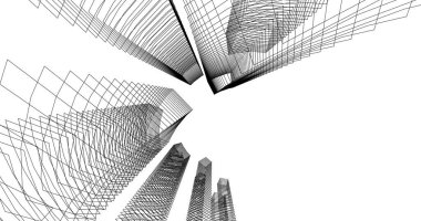 soyut mimari duvar kağıdı tasarımı, dijital konsept arkaplan