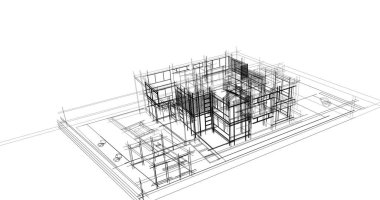 soyut mimari duvar kağıdı tasarımı, dijital konsept arkaplan
