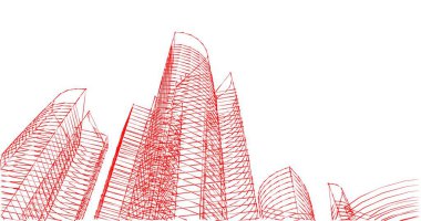 soyut mimari duvar kağıdı tasarımı, dijital konsept arkaplan