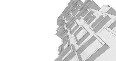 soyut mimari duvar kağıdı tasarımı, dijital konsept arkaplan