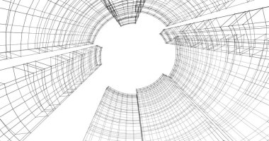 soyut mimari duvar kağıdı tasarımı, dijital konsept arkaplan