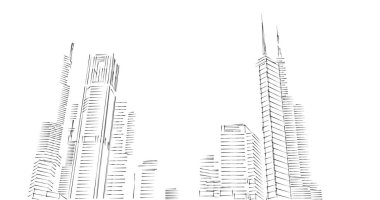 soyut mimari duvar kağıdı tasarımı, dijital konsept arkaplan