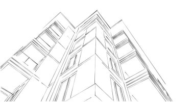 soyut mimari duvar kağıdı tasarımı, dijital konsept arkaplan