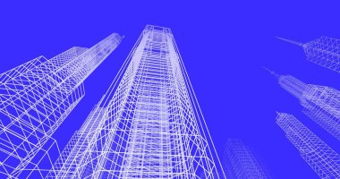 soyut mimari duvar kağıdı tasarımı, dijital konsept arkaplan