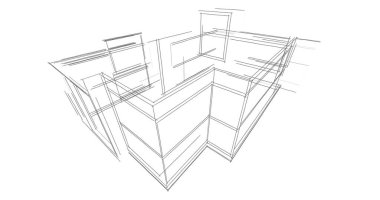 soyut mimari duvar kağıdı tasarımı, dijital konsept arkaplan