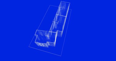 soyut mimari duvar kağıdı tasarımı, dijital konsept arkaplan