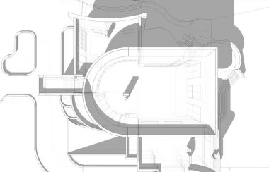 soyut mimari duvar kağıdı tasarımı, dijital konsept arkaplan