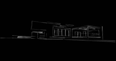 soyut mimari duvar kağıdı tasarımı, dijital konsept arkaplan