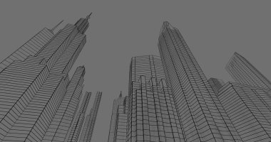 soyut mimari duvar kağıdı tasarımı, dijital konsept arkaplan