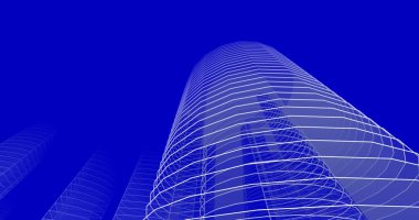 soyut mimari duvar kağıdı tasarımı, dijital konsept arkaplan