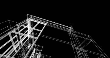 soyut mimari duvar kağıdı tasarımı, dijital konsept arkaplan