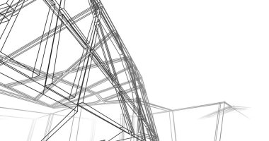 soyut mimari duvar kağıdı tasarımı, dijital konsept arkaplan