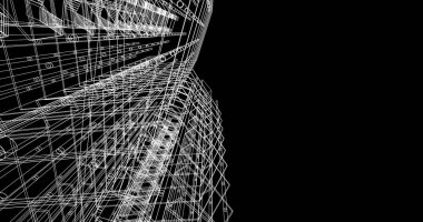 soyut mimari duvar kağıdı tasarımı, dijital konsept arkaplan