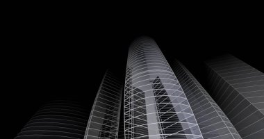 soyut mimari duvar kağıdı tasarımı, dijital konsept arkaplan