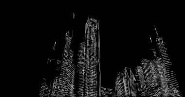 soyut mimari duvar kağıdı tasarımı, dijital konsept arkaplan