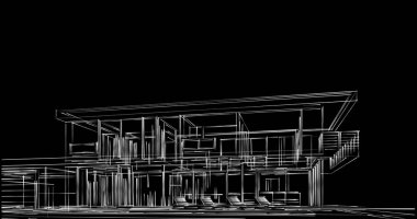 soyut mimari duvar kağıdı tasarımı, dijital konsept arkaplan