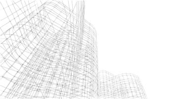 soyut mimari duvar kağıdı tasarımı, dijital konsept arkaplan