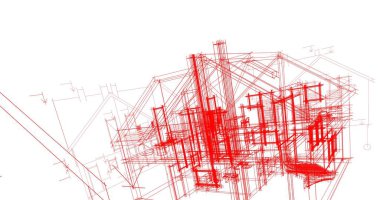 minimal geometrik şekiller, mimari çizgiler