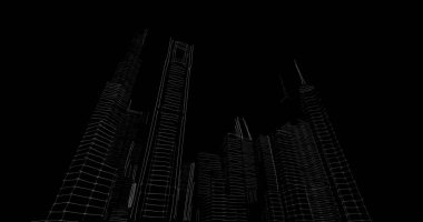 soyut mimari duvar kağıdı tasarımı, dijital konsept arkaplan