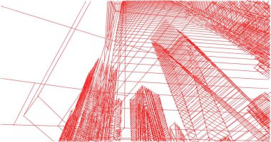 soyut mimari duvar kağıdı tasarımı, dijital konsept arkaplan