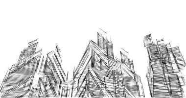 soyut mimari duvar kağıdı tasarımı, dijital konsept arkaplan